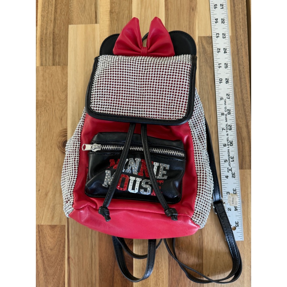 Disney Minnie Mouse Bling Rhinestone Mini Backpack - Picture 4 of 5